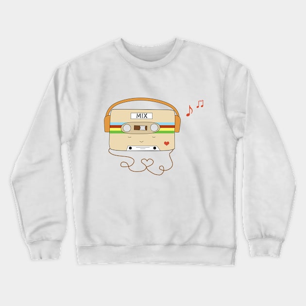 Mix Tape Crewneck Sweatshirt by KathrinLegg